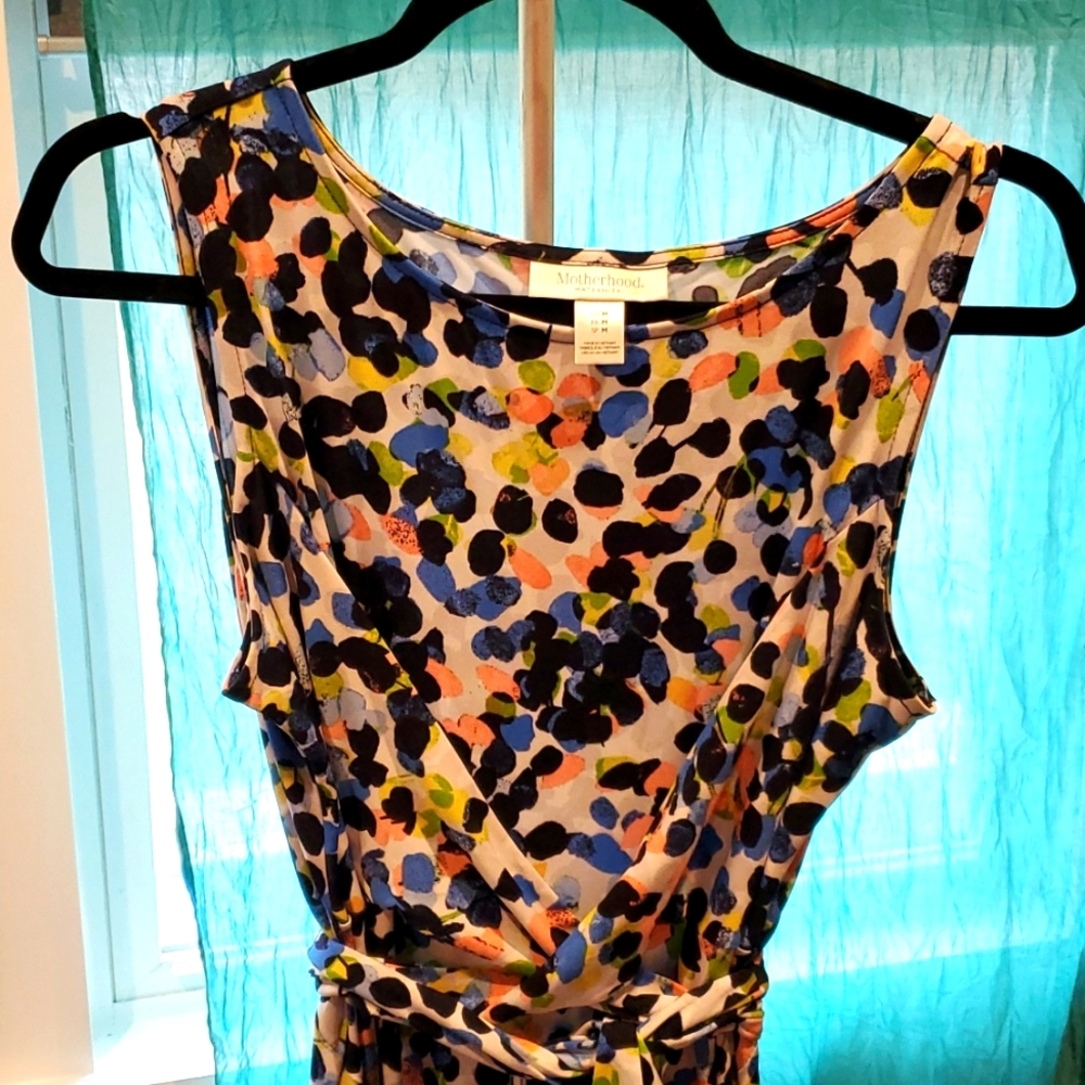 Polka dot asymmetrical dress